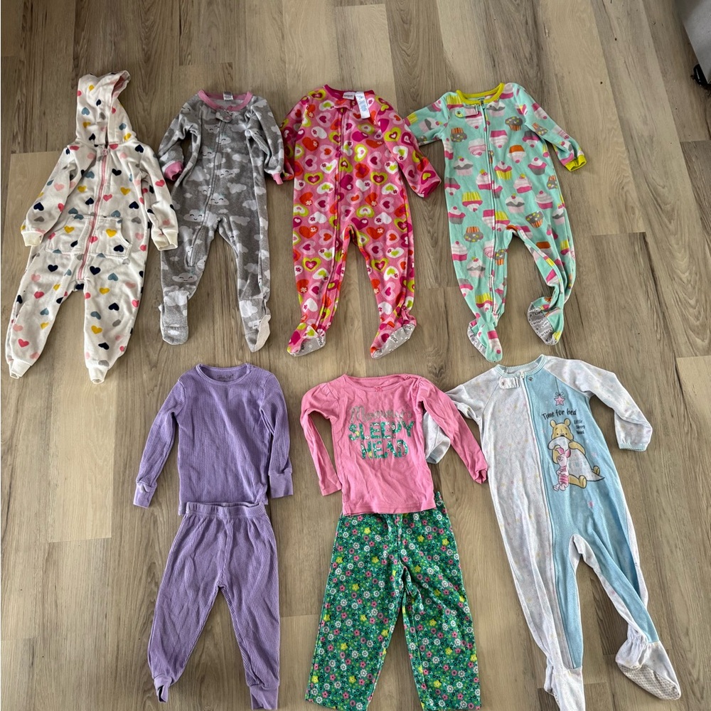 Girl Pajama 2t/ 24 months bundle
